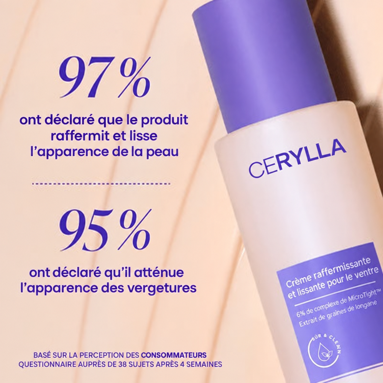 Crème raffermissante et lissante pour le ventre